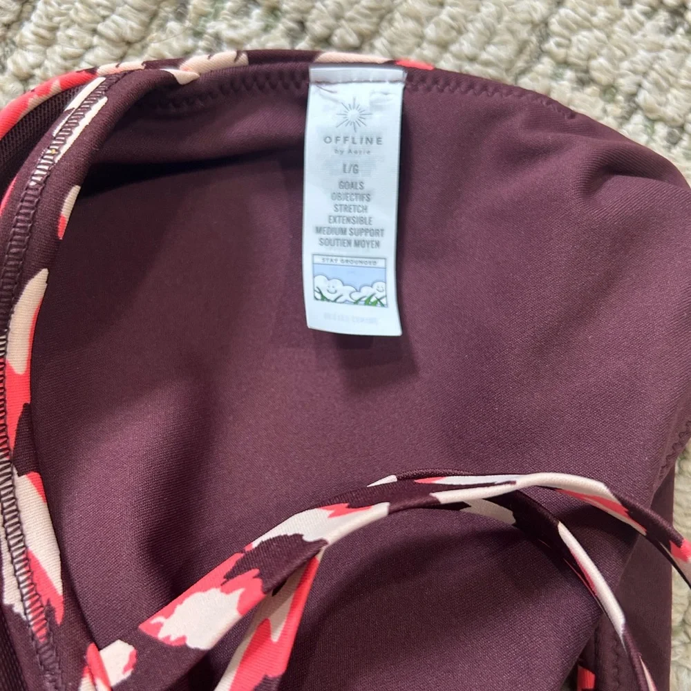 Aerie NWOT Leopard Print Sports Bra size L - Picture 5 of 5